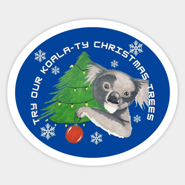 Try Our Koala-ty Christmas Trees Sticker by Snobunyluv